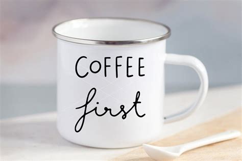 Coffee First Svg Dxf Png But First Coffee Svg Hand Lettered Svg