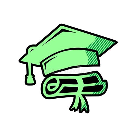 Graduation Cap And Diploma Icon Simple Vector Sign And Modern Symbol