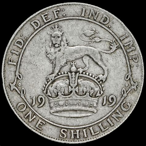 1919 George V Silver Shilling Gf