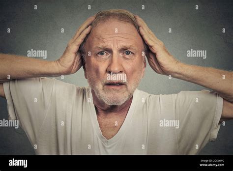Shocked Sad Senior Man Stock Photo Alamy