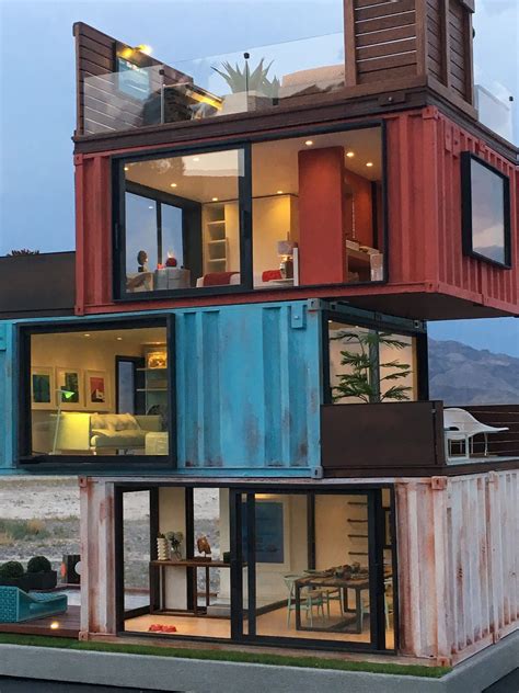 An Instagram Photo Of A House Made Out Of Shipping Containers