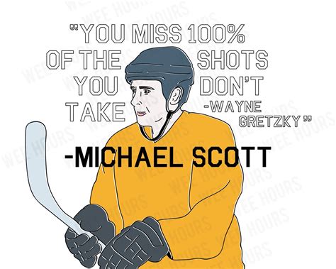 Wayne Gretzky Michael Scott Inspirational Quote The Office Etsy