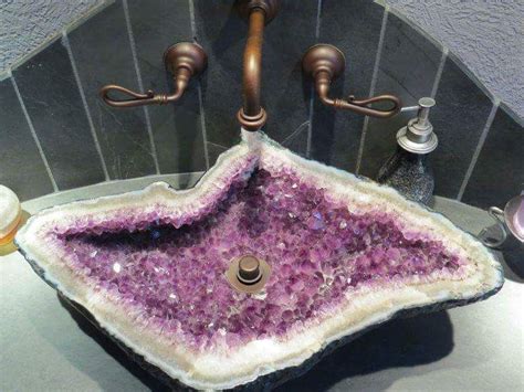 Amethyst Geode Sink Best Bathroom Designs Amazing Bathrooms Crystals