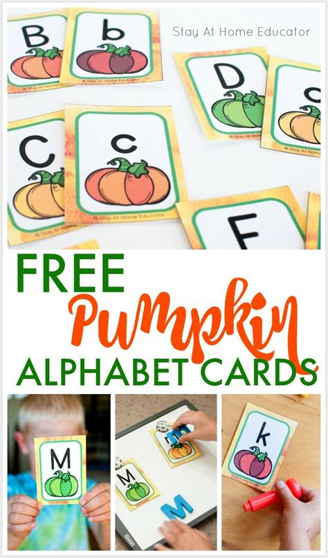 Free Pumpkin Alphabet Cards And 5 Literacy Activities To Use Them