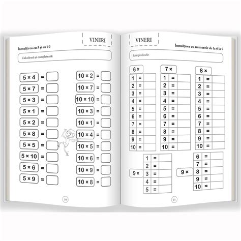Fise Tabla Inmultirii Si Impartirii Scoala De Soferiro