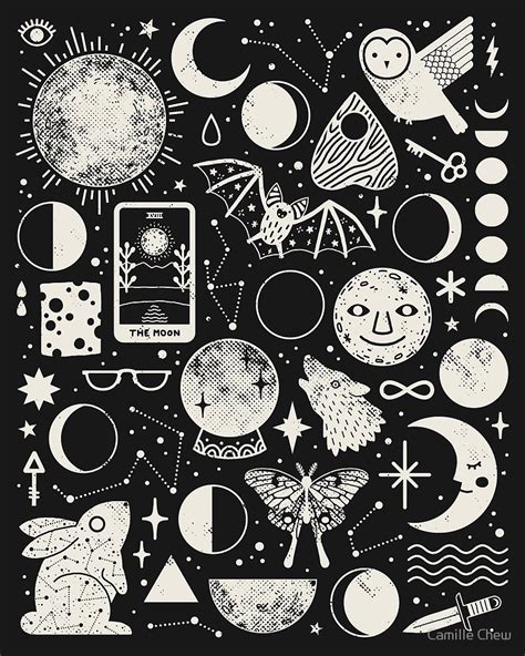 How does a lunar eclipse work? «Patrón Lunar: Eclipse» de Camille Chew | Redbubble ...