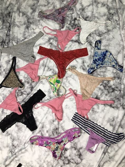 16 Thongs In Total 3 Are Target Brand Some Do Have Stains And Rips Cheeky Panties Bras And