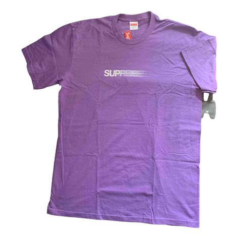 Purple Cotton T Shirt Supreme Purple Size L International In Cotton