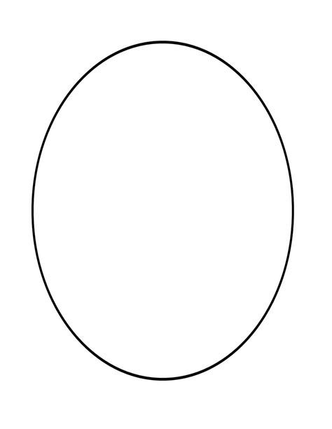 Template For Oval Shape Best Photos Of Long Oval Shapes Templates Oval