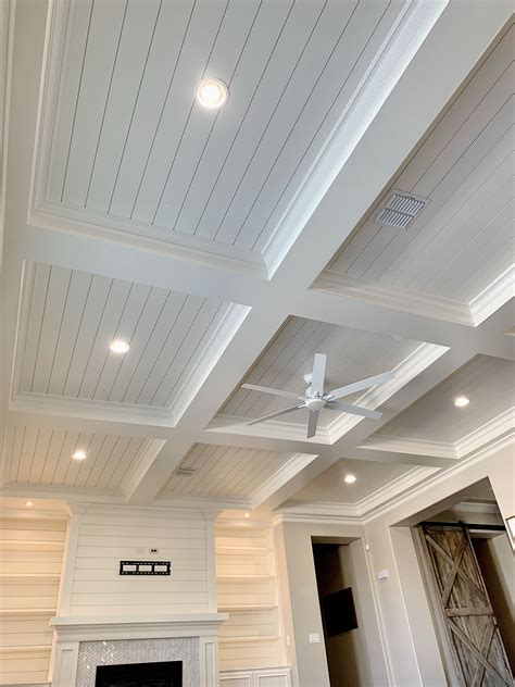 Custom Entertainment Center Fireplace And Coffered Ceiling By Ma