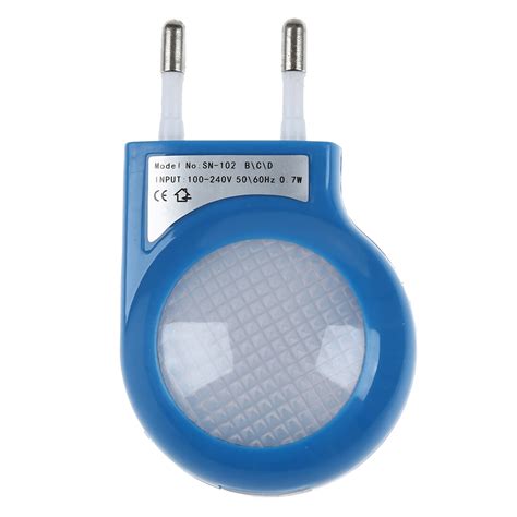 Blue Led Sensor Night Lamp With 07w Low Power Plug In Night Lights