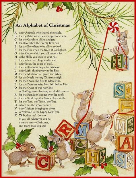 Alphabet For Christmas Christmas Poems Christmas Alphabet