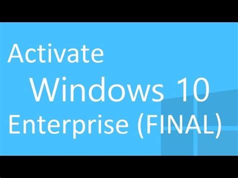 We are using this tool here to. Activate WINDOWS 10 Enterprise FINAL BUILD in 1 min (no ...