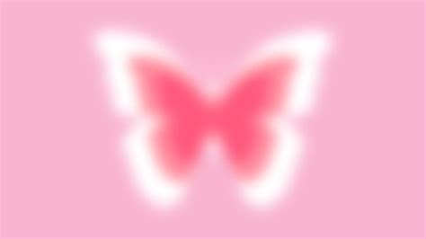 A Pink Background With A Butterfly On It