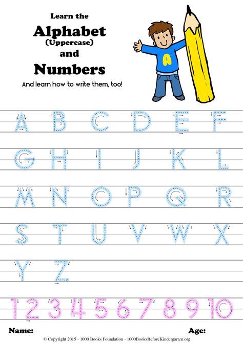 Learning Numbers And Letters Worksheets