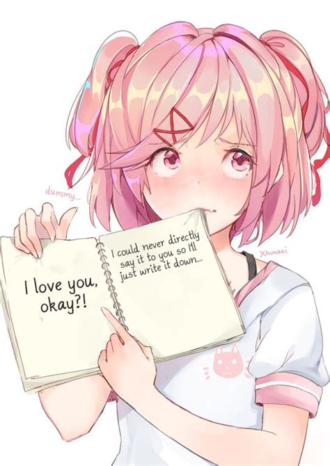 Natsuki Just Had To Write It Down Youre Not Gonna Reject Her After