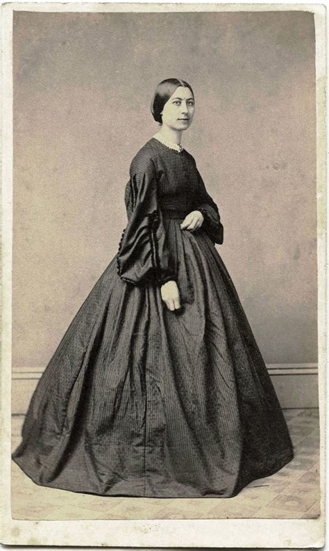 Mid 19th Century Cdv Of Woman Wearing What Appears To Be A Wool Dress