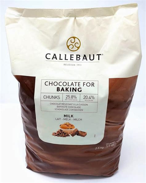 Callebaut Milk Chocolate Baking Chunks 25 Kg Approved Food