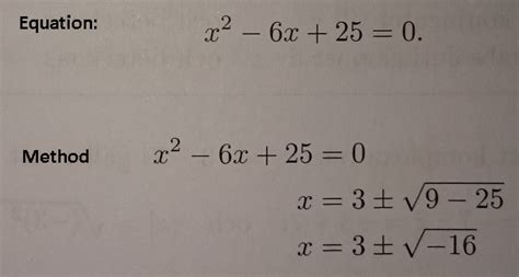 Algebra Precalculus How To Solve The Equation X2 6x 25 0