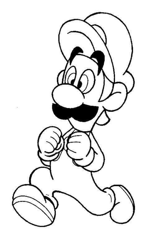 full page coloring pages of luigi | Luigi Coloring Pages 2 | Coloring
