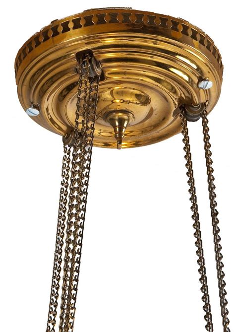Aesthetic Movement Brass Hanging Lamp