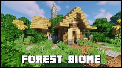 Minecraft Tutorial Forest Biome Starter House Youtube