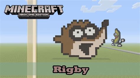 Minecraft Pixel Art Tutorial And Showcase Rigby From Regular Show