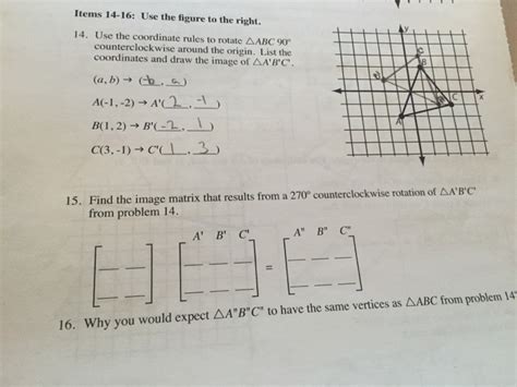 Steps for 90° counterclockwise rotation of point a (−1, −2) around the origin are: Use The Coordinate Rules To Rotate ABC 90 Degree C ...