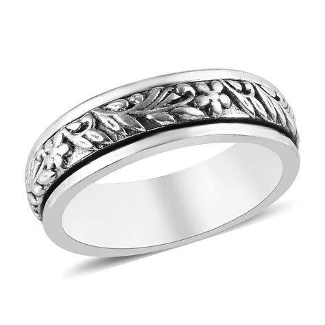 Shop Lc 925 Sterling Silver Boho Handmade Spinner Ring Jewelry For