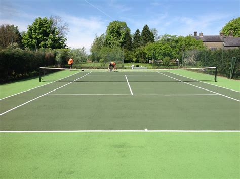 Refurbishing Mossy Tennis Court Lancashire Sports And Safety Surfaces