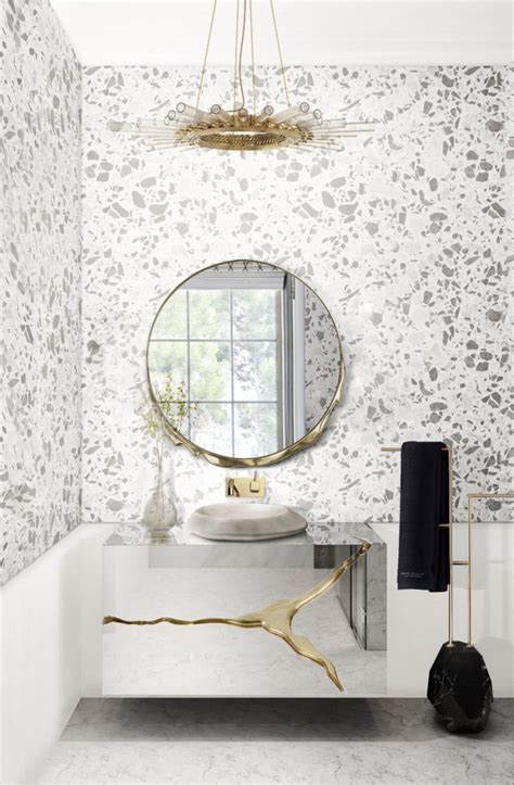 Create A Trendy Luxury Bathroom Design With These 12 Wallpaper Ideas
