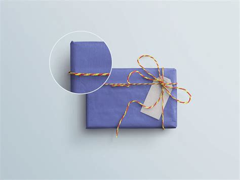 Download Gift Box & Tag PSD Mockup | Free Mockup