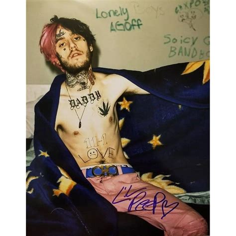 Lil Peep Emo Rapper Reprint Signed Autographed 8x10 Photo Entertainmentcollectibles Lil Peep