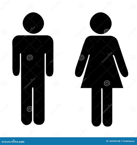 Toilets Icon Unisex Vector Man Woman Icons Stock Vector Illustration Of Human Figure