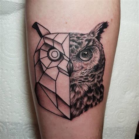 Pin By Ksawery Sowiński On Badass Tattoos Geometric Owl Tattoo Owl