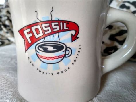 Coffee Mug By Fossil Collector Vintage Style Heavy Duty Ceramic
