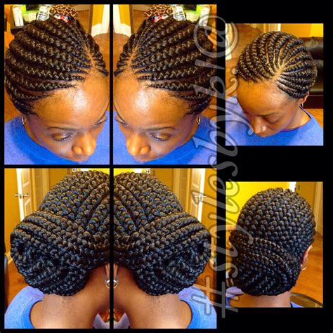 Bright colored side braids with weave. Ghana cornrows with xpressions braiding hair | Braided ...