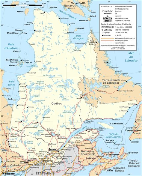 Map of Québec (Road Map) : Worldofmaps.net - online Maps ...