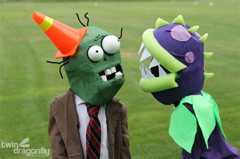 Plants Vs Zombies Costume Cone Head Zombie Dragonfly Designs