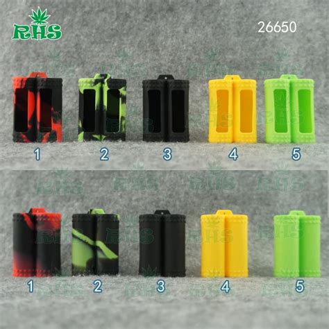 15pcs 2 Types Choose Mod 26650 Battery Soft Protective Silicone Case