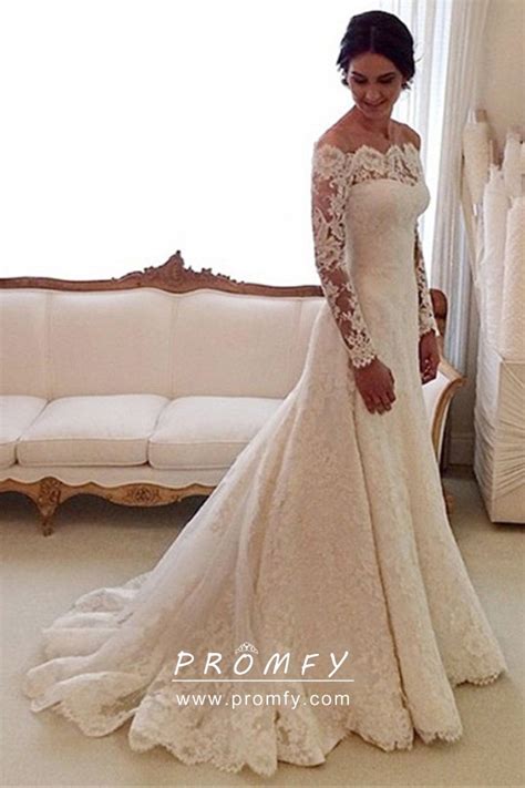 You can get your favorite style with the premium quality. Modest Ivory Lace Mermaid Wedding Dress Off-the-shoulder ...