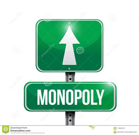 Monopoly Street Sign Concept Stock Illustration Illustration Of