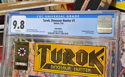Turok Dinosaur Hunter 1 Rare GOLD EDITION CGC 9 8 Graded 1993