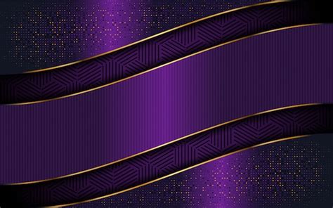 Elegant Purple Background With Luxurious Line Shape Premium Vector