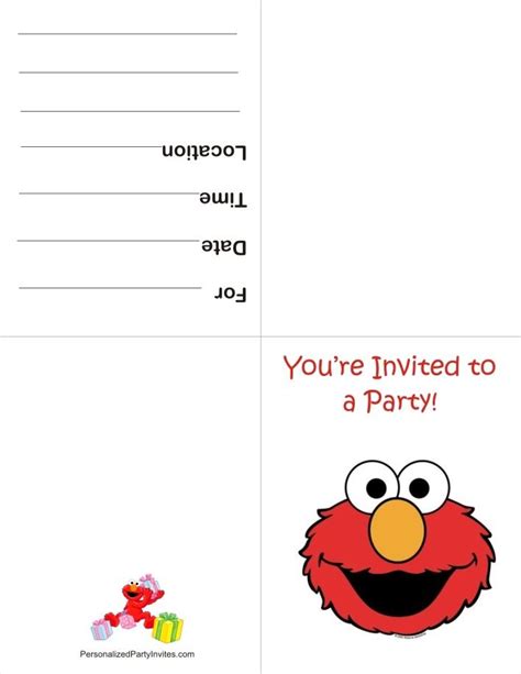 Brother creative center offers free, printable templates for cards & invitations. Elmo Free Printable Invitation Birthday Party Invitations ...