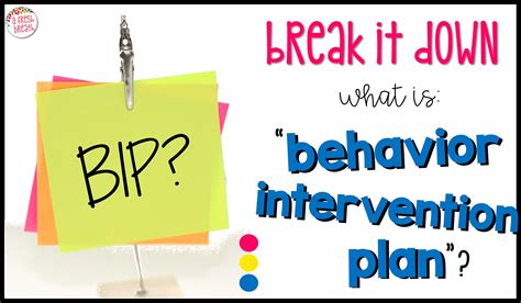 Break It Down What Is Behavior Intervention Plan A Fresh Breath On Teaching