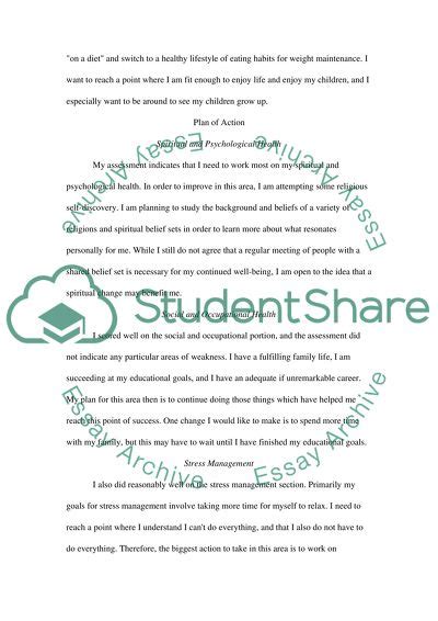Personal fitness/wellness plan Essay Example | Topics and ...