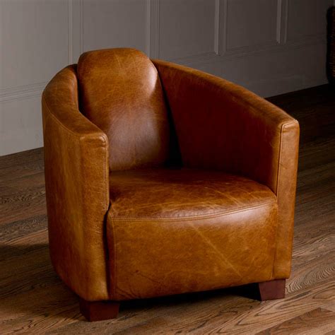 Vintage Leather Low Club Armchair By The Orchard Furniture
