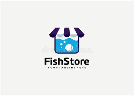 Fish Store Logotype Design Stock Illustration Illustration Of