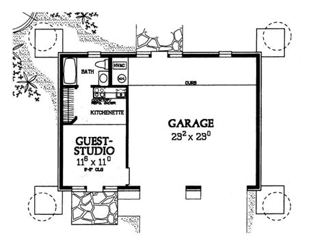 Garage Apartment Plans 2 Car Garage Plan With Guest Studio 057g